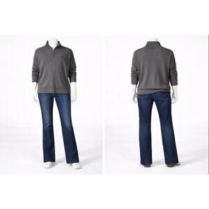 Polo Ralph Lauren Men’s Quarter Zip Pullover Gray Cotton Sweater 2XLT Tall